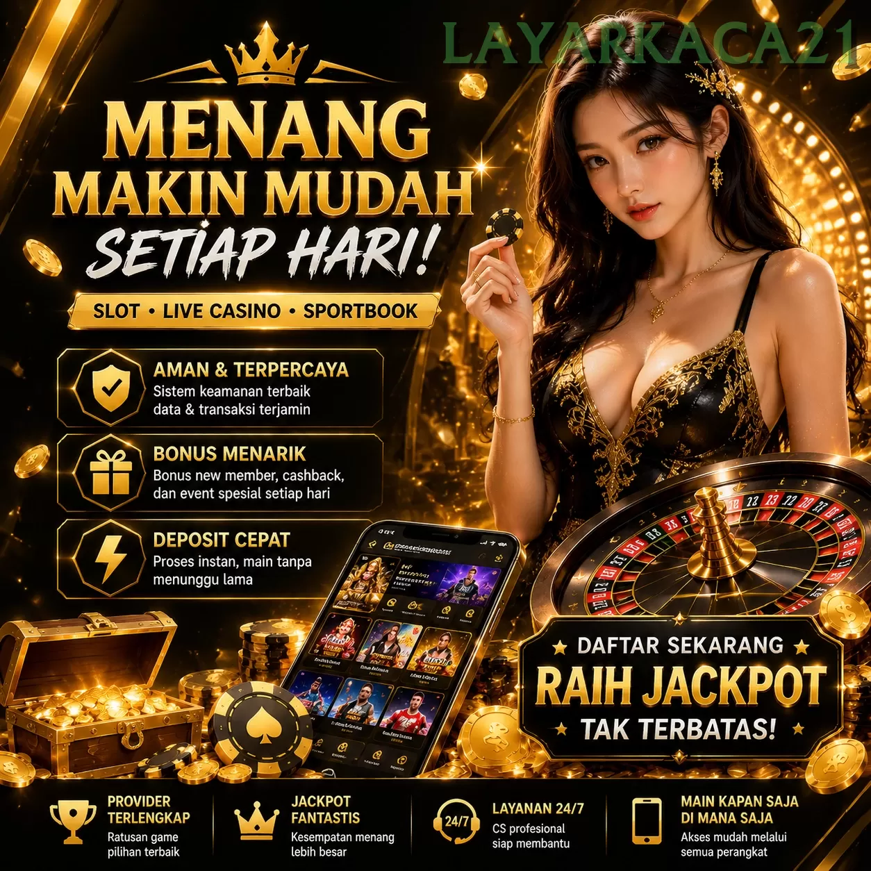 Ikon aplikasi layarkaca21 resmi